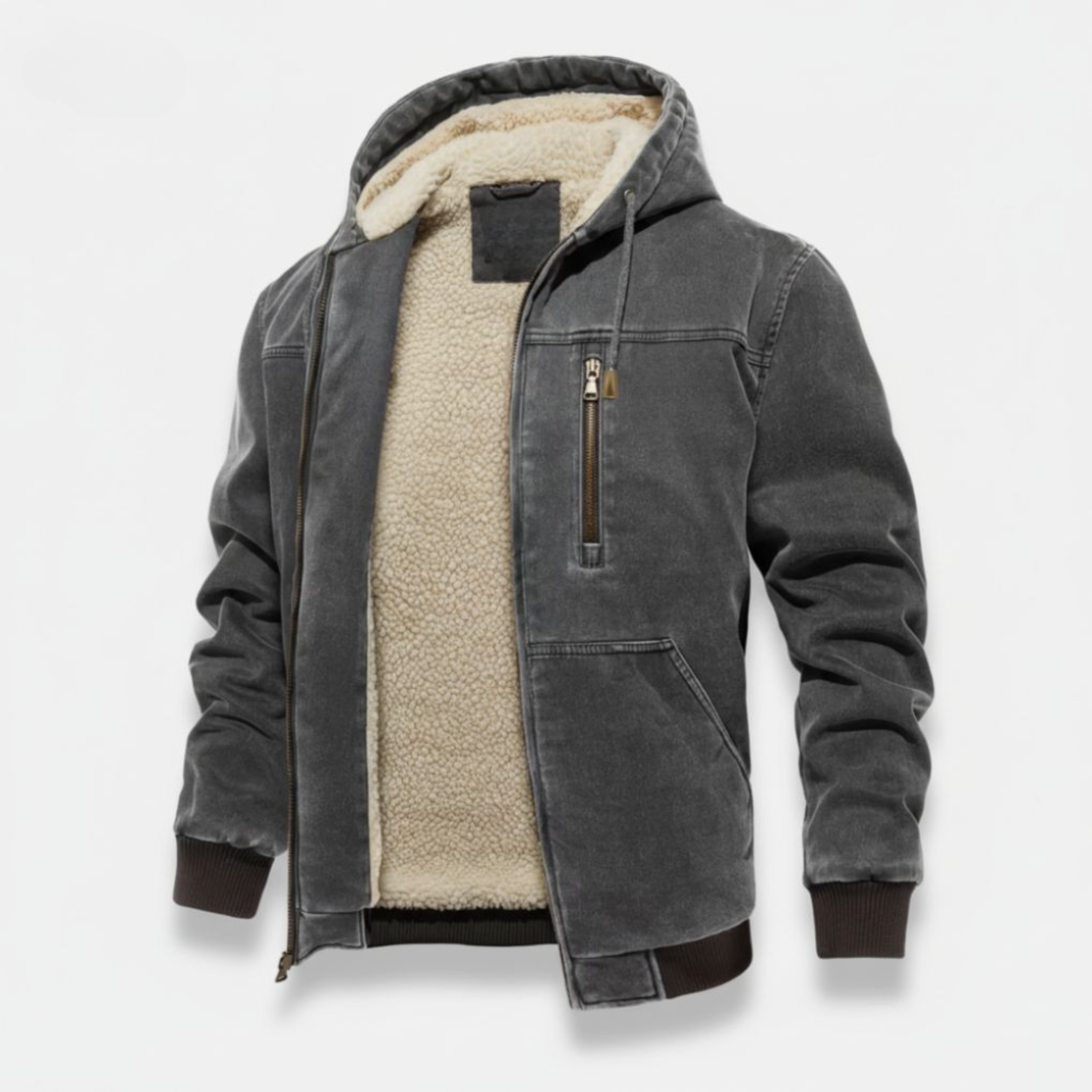 Jacke mit Sherpa-Futter